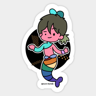 Rainbow merman Sticker